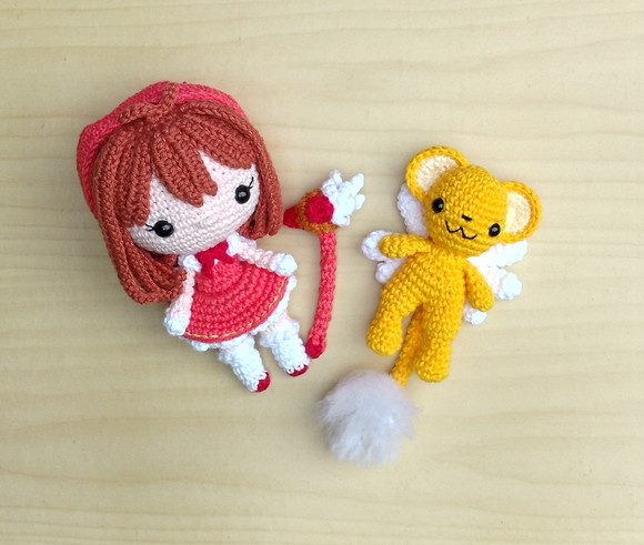 Kit Sakura Card Captors e Kero-chan Amigurumi - Imagem 2