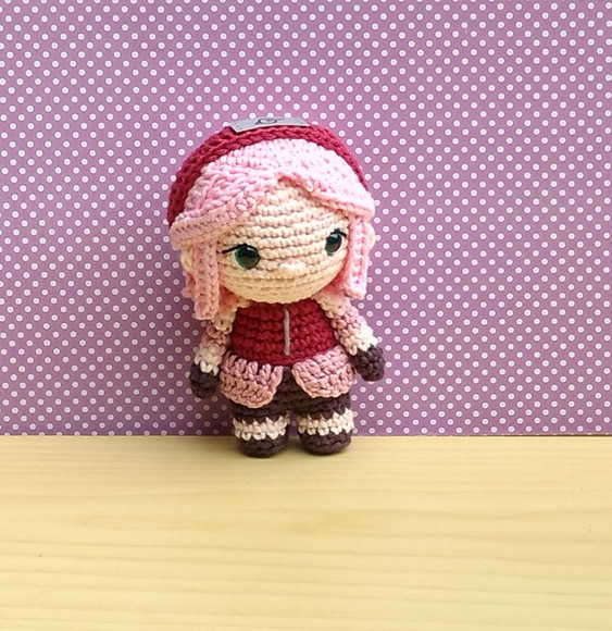 Sakura Haruno Amigurumi (naruto Shippuden) * Pronta Entrega