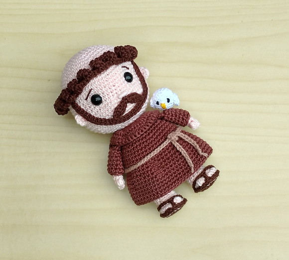 São Chiquinho ( São Francisco ) Amigurumi - Imagem 2