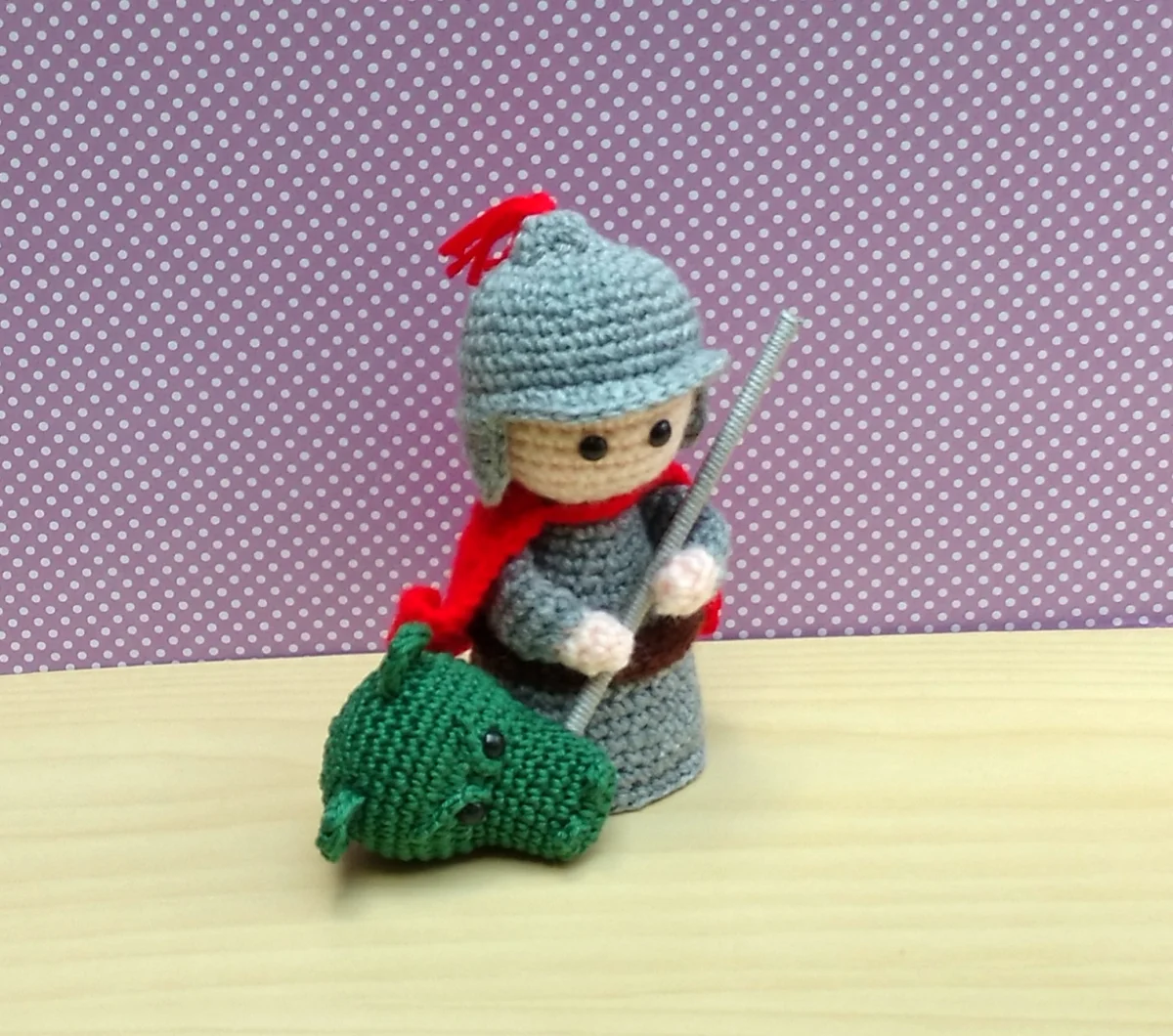 São Jorge Amigurumi - Imagem 3