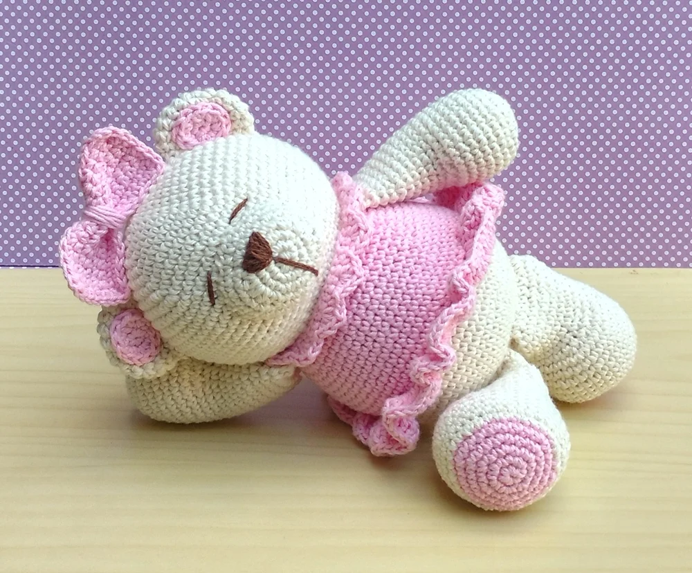 Kit Ursa Charlote e Urso Tommy Amigurumi - Imagem 5