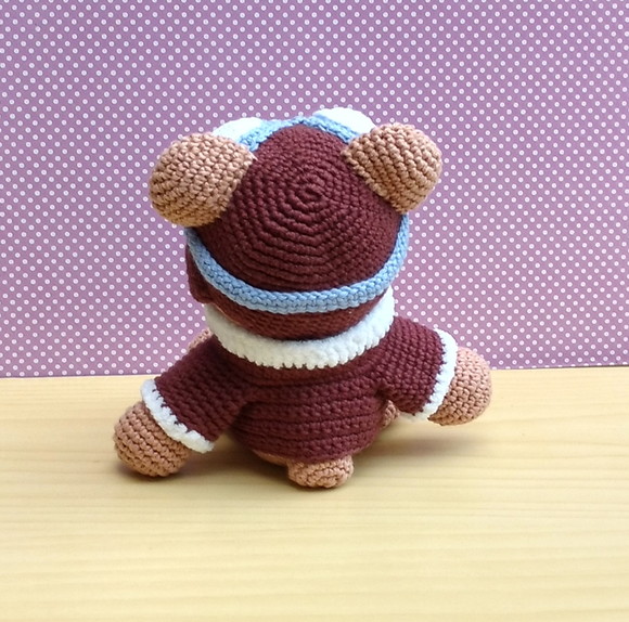 Urso Aviador Álvaro Amigurumi - Imagem 3