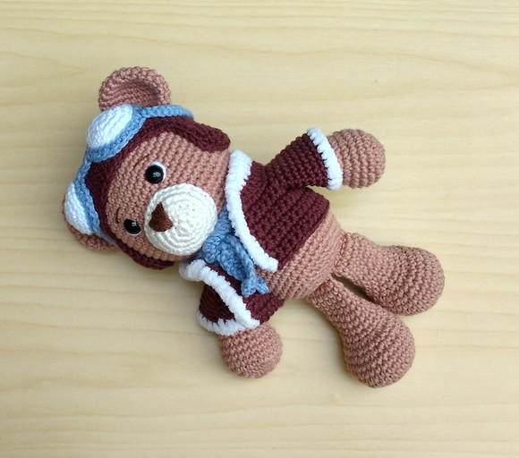 Urso Aviador Álvaro Amigurumi - Imagem 5