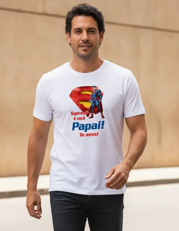 Camisetas Dia Dos Pais Personalizadas | 02 Unid | Pai Herói - Imagem 2