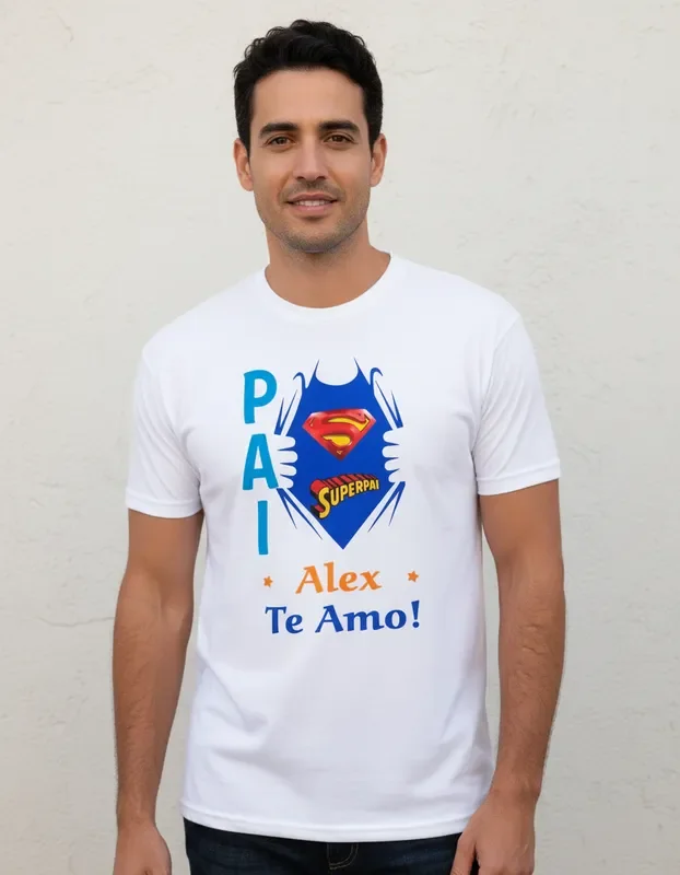Camisetas Dia Dos Pais Personalizadas | 04 Unid | Homenagem ao Pai