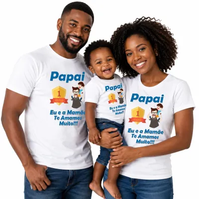 Camisetas Dia Dos Pais Personalizadas | 07 Unid | Presente para o Papai