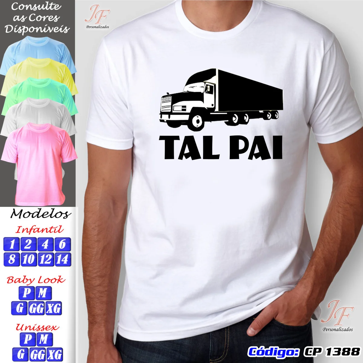 Camisetas Dia Dos Pais Personalizadas | 08 Unid | Brinde para Escolas - Imagem 3