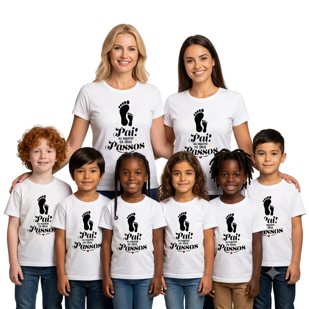 Camisetas Dia Dos Pais Personalizadas | 08 Unid | Brinde para Escolas