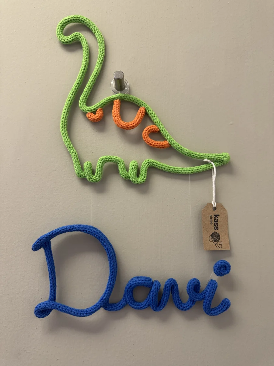 Decoração de porta ou parede Dinossauro com nome personalizado - Imagem 4