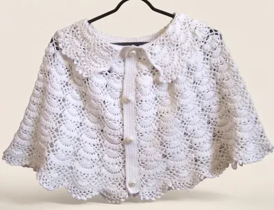Pelerine em Crochê Natus - linha 100% algodão