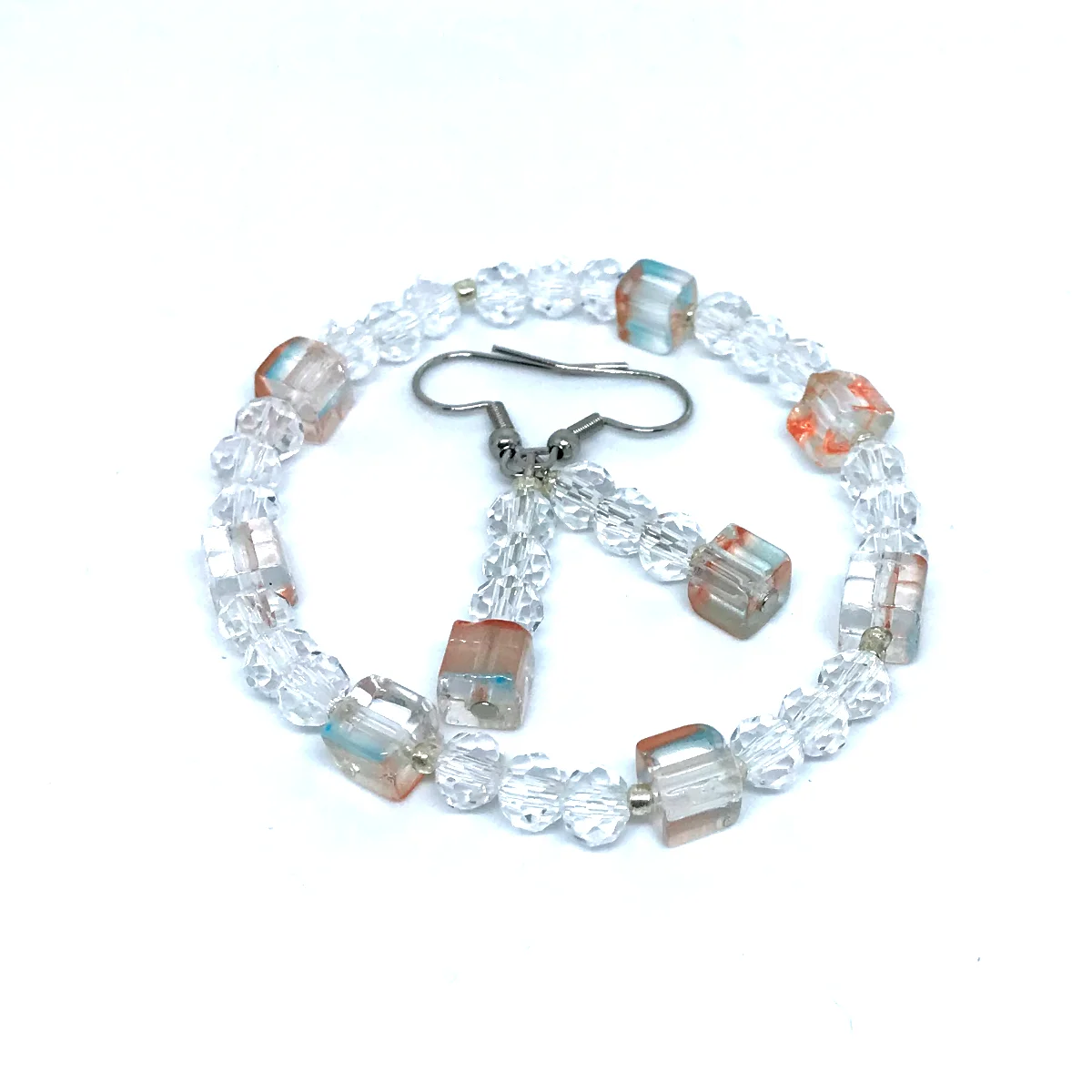 Conjunto Exclusivo de Pulseira e Brincos com Cristais Dadinho e Facetado Brilhe em todos os momento - Imagem 5