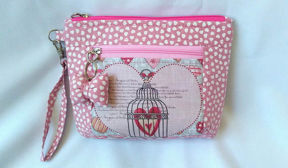 130. Necessaire em tecido e com Pence - Imagem 2