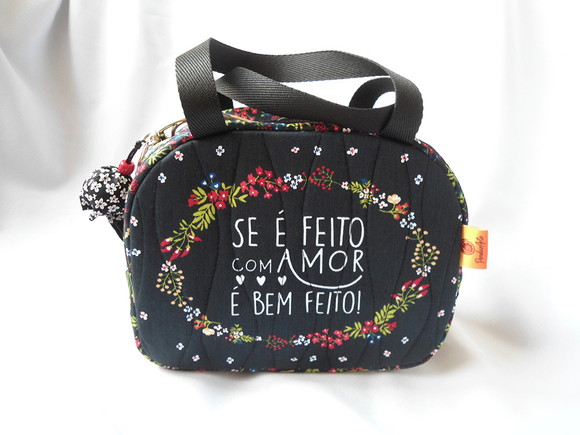 91. Bolsa de Mão em Tecido com Frase - Imagem 3