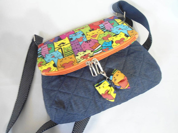 8. Bolsa Tiracolo em Tecido e Jeans - Imagem 5