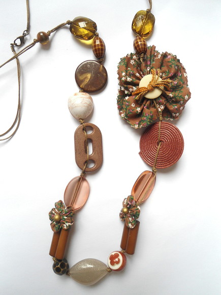 Colar Artesanal com Tecido (159) - Imagem 4