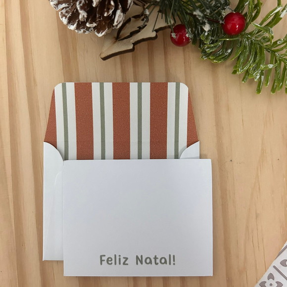 Mini Cartões com Envelopes - Natal - 10 Unidades