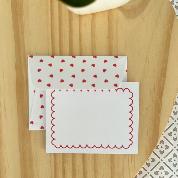 Mini Cartões + Envelopes - 10 Unidades
