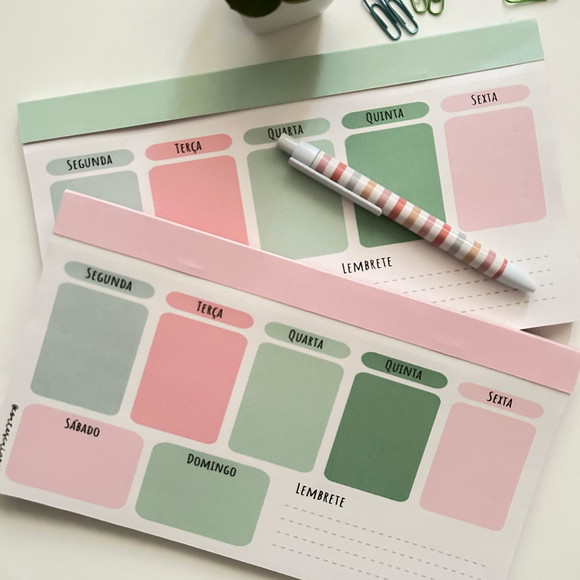 Planner de Mesa Semanal