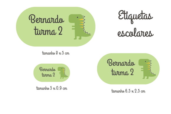 Kit Etiqueta Escolar Personalizada - 135 Etiquetas