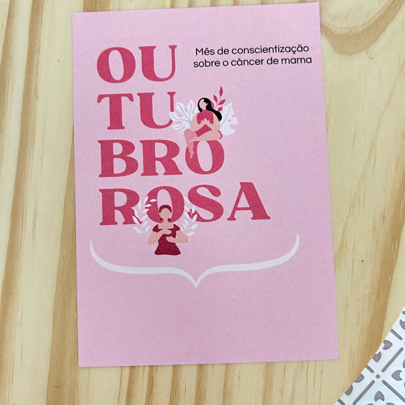 Postal Outubro Rosa Personalizado