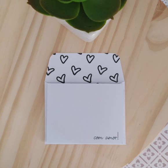 Mini Cartões com Envelopes - 10 Unidades