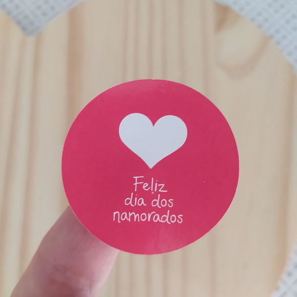 Adesivo Redondo - Dia dos Namorados