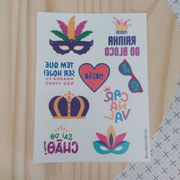 Tatuagem Temporária Carnaval