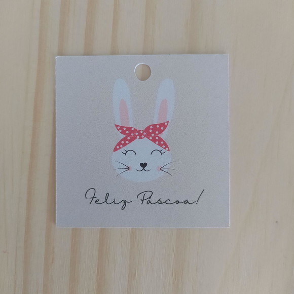 Tag Páscoa Quadrada 5x5 cm