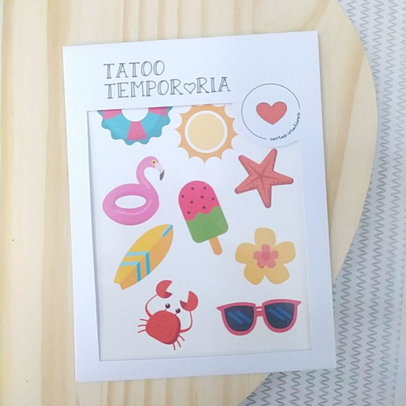Tatuagem Temporária Infantil - Praia