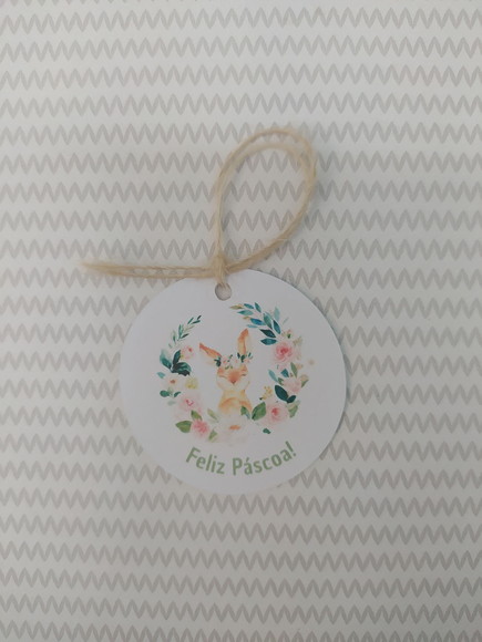 Tag Páscoa + Barbante