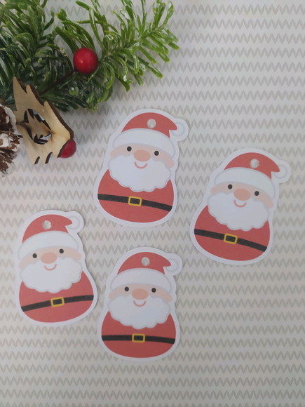 Tag de Natal - Papai Noel