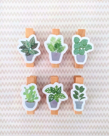 Mini Pregadores Personalizados - Folhagens