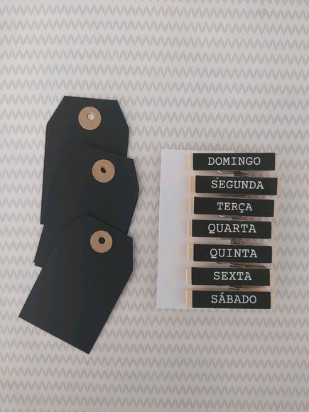 Mini Pregadores Personalizados - Dias da Semana