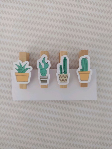 Mini Pregadores Personalizados - Cactos