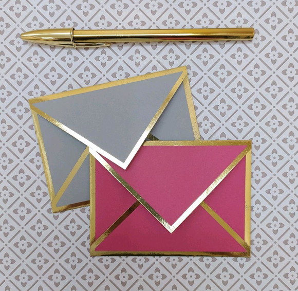 Envelope Borda Dourada