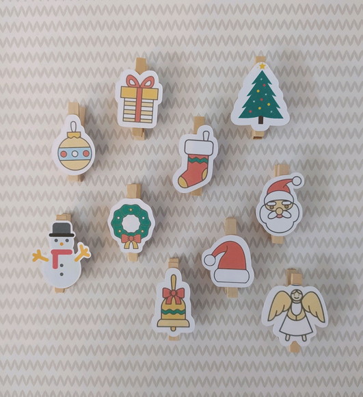 Mini Pregadores Personalizados - Natal
