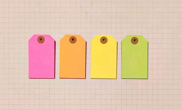 Tags Coloridas Fluorescentes