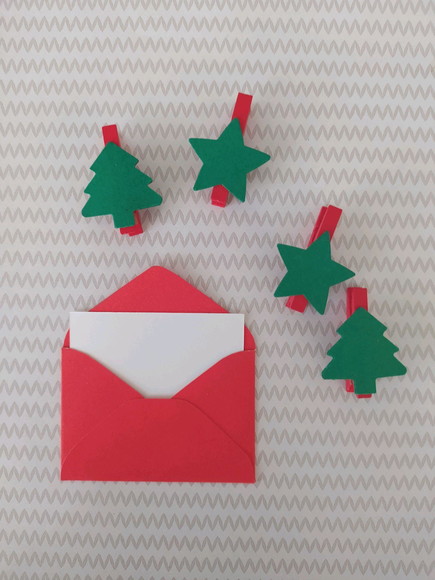 Kit Mini Envelope + Mini Pregador Personalizados Natal