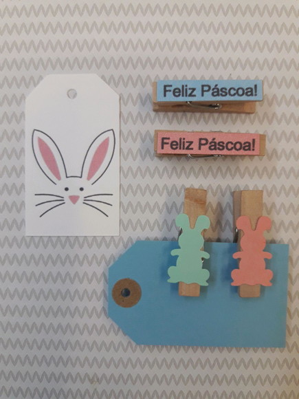 10 Tags + 10 Mini Prendedores Páscoa