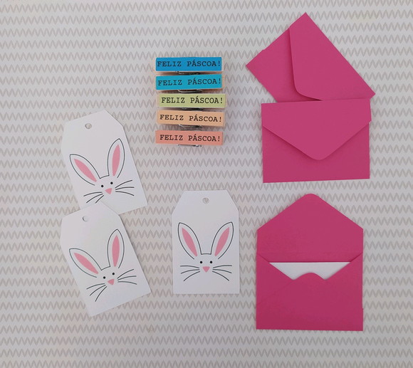 Kit: Mini Envelope + Tag + Mini Prendedor