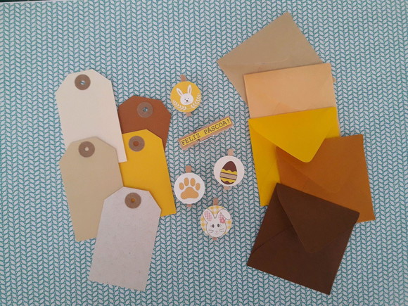 Kit: mini envelope + tag + mini prendedor