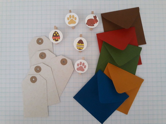 Kit: mini envelope + tag + mini prendedor