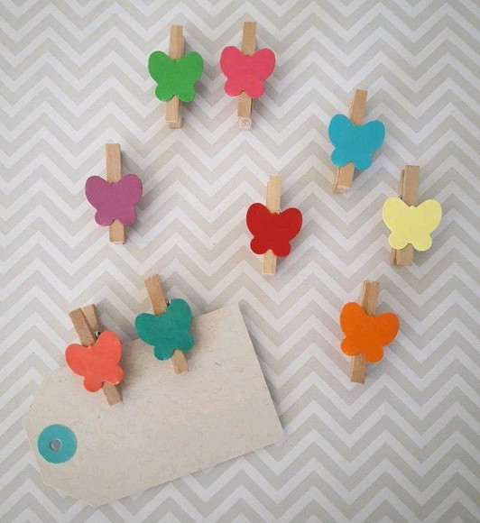 Mini Pregadores Personalizados - Borboletas