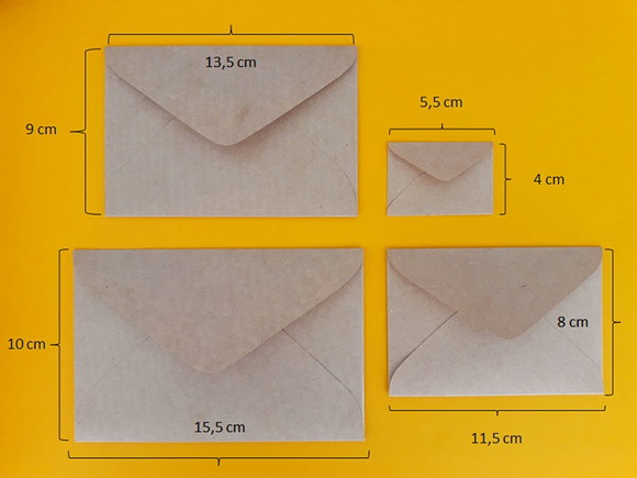 Envelopes - Escolha o Tamanho do Seu Recado!