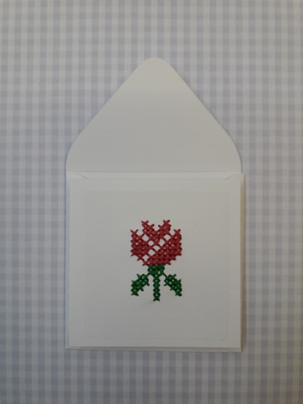 Cartões Bordados Tulipa
