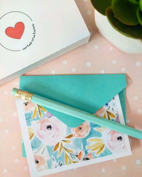 Cartão Floral - Aquarela - 10 Unidades