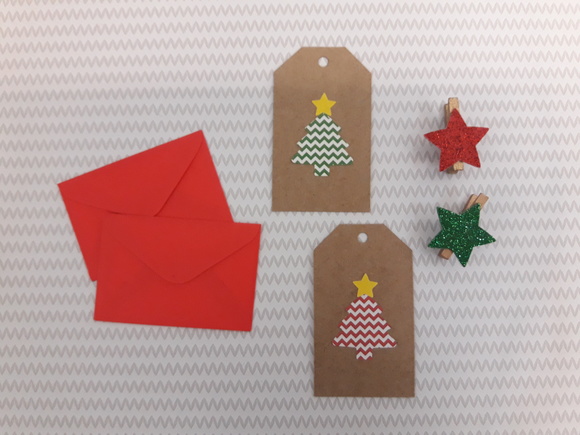 Kit Envelopes, Tags, Mini Prendedores Natal