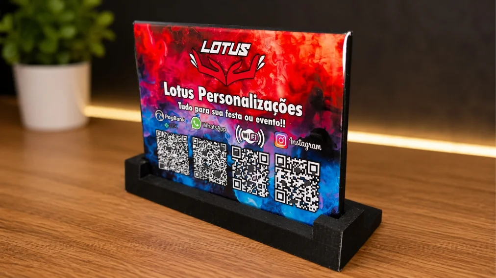 đ DisPlay / Placa Personalizada Resinada com Base - Imagem 2