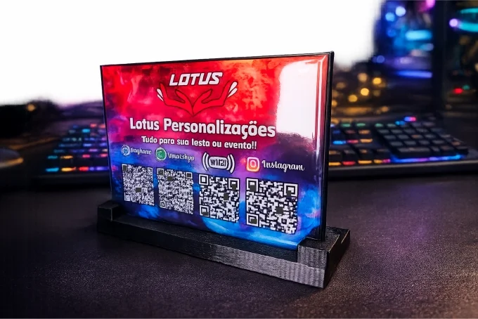📌 DisPlay / Placa Personalizada Resinada com Base - Imagem 5