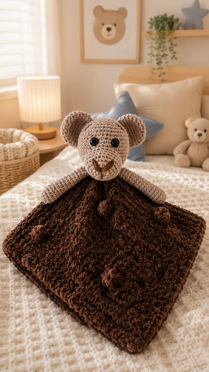 Manta para Bebês Naninha de Apego Pelúcia para Bebê em Crochê Amigurumi Naninha - Imagem 9